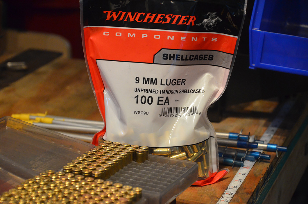 Winchester 9 mm Luger Unprimed Handgun Brass