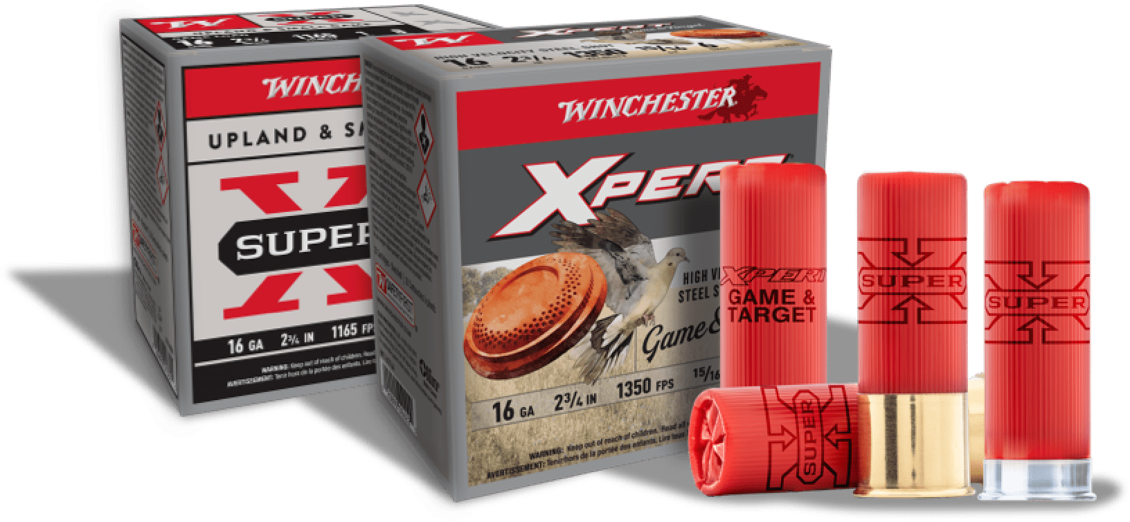 Winchester shotshell ammunition boxes and shells