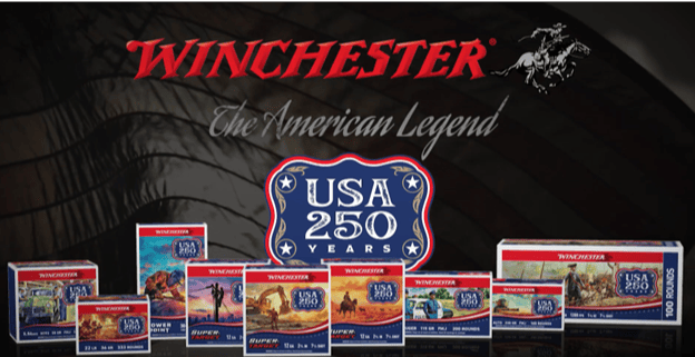 Winchester's USA 250th Anniversary Edition ammunition boxes