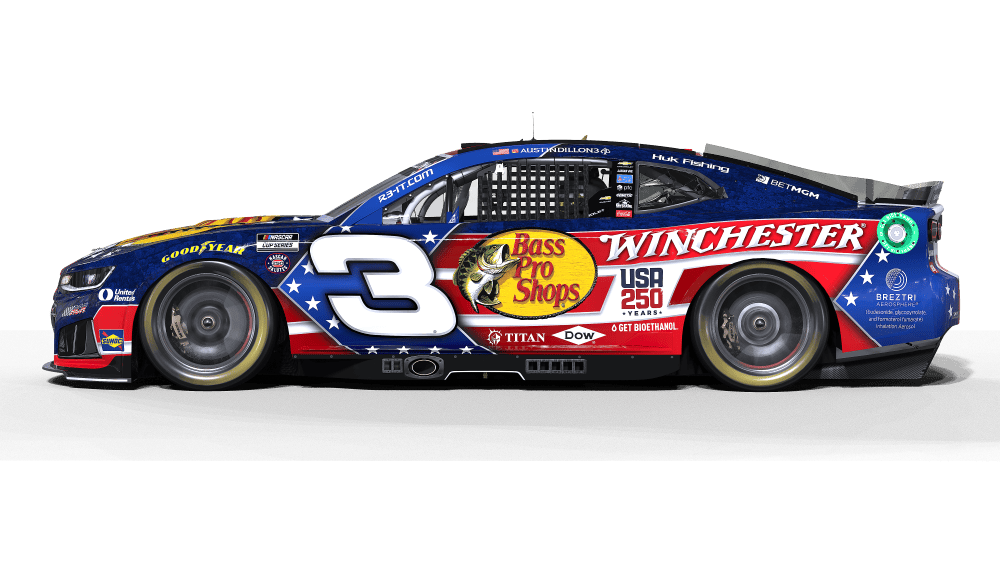 Winchester Featured on Patriotic Themed No. 3 Richard Childress Racing Chevrolet